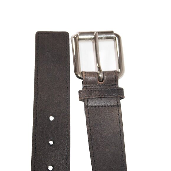 MICHAEL KORS MEN CHOCOLATE BROWN BELT SILVER BUCKLE LARGE - Picture 4 of 9